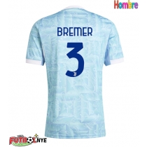 Camiseta Juventus Gleison Bremer #3 Visitante Equipación 2025-26 manga corta